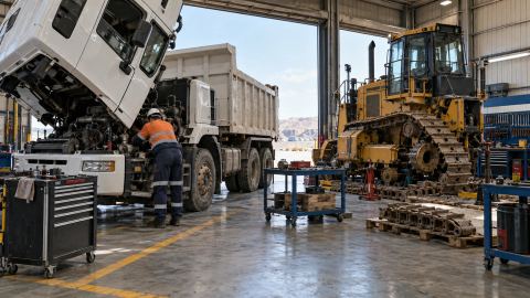 Taller de mantenimiento de flota pesada