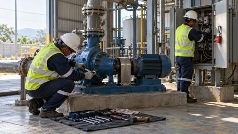 Mantenimiento preventivo de bomba y tablero eléctrico en planta industrial